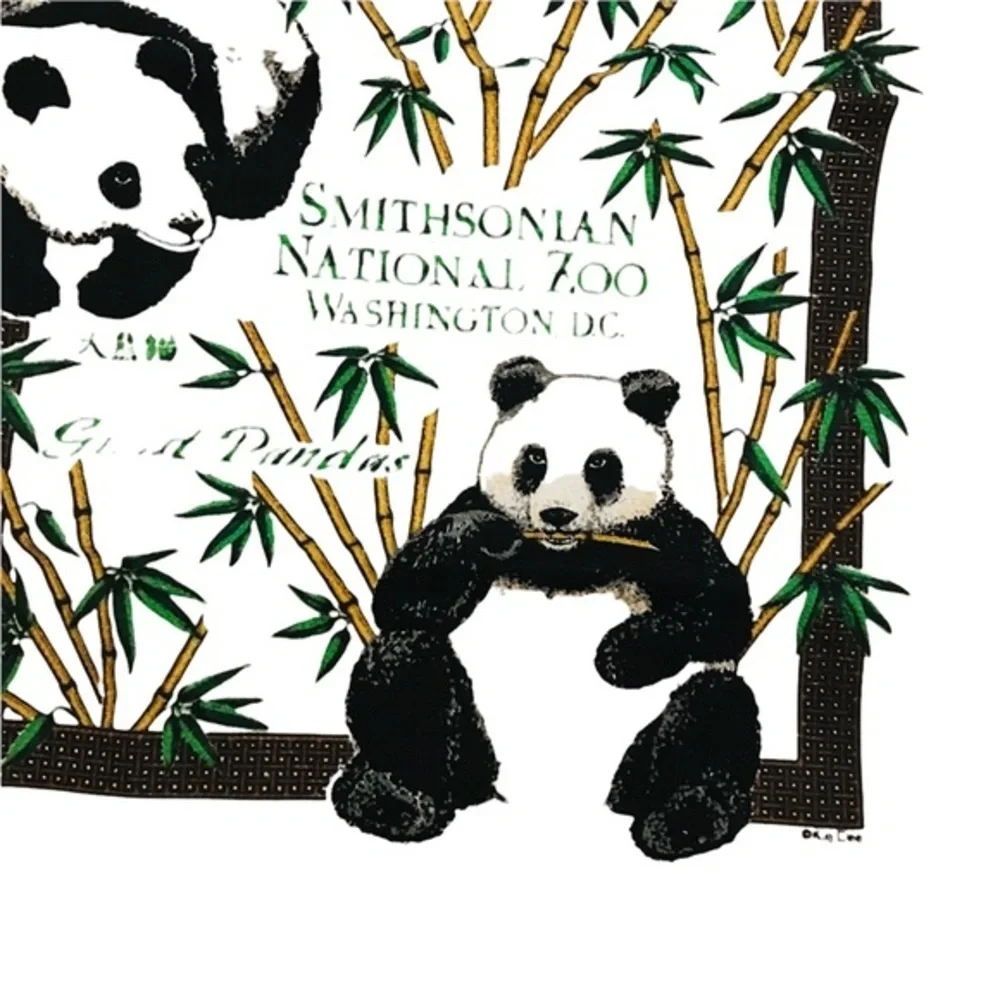 Smithsonian Nation Zoo Giant Panda Washington Dish Towel Animal Lover NEW